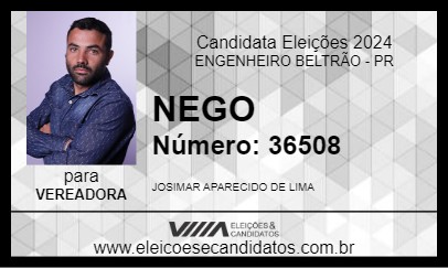 Candidato NEGO 2024 - ENGENHEIRO BELTRÃO - Eleições