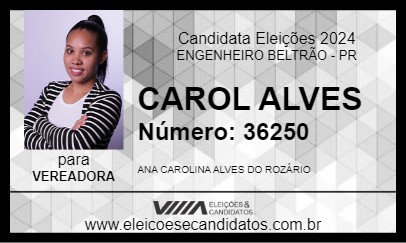 Candidato CAROL ALVES 2024 - ENGENHEIRO BELTRÃO - Eleições