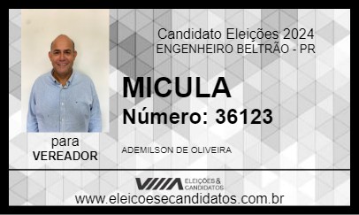 Candidato MICULA 2024 - ENGENHEIRO BELTRÃO - Eleições