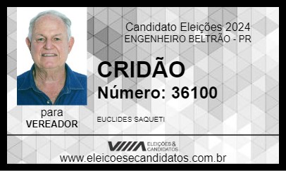 Candidato CRIDÃO 2024 - ENGENHEIRO BELTRÃO - Eleições