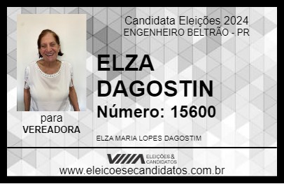 Candidato ELZA DAGOSTIN 2024 - ENGENHEIRO BELTRÃO - Eleições