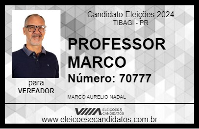 Candidato PROFESSOR MARCO 2024 - TIBAGI - Eleições