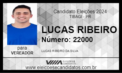 Candidato LUCAS RIBEIRO 2024 - TIBAGI - Eleições