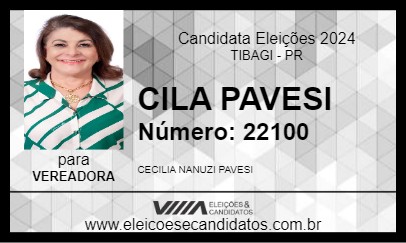 Candidato CILA PAVESI 2024 - TIBAGI - Eleições