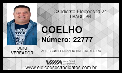 Candidato COELHO 2024 - TIBAGI - Eleições