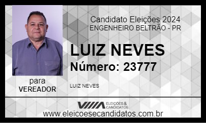 Candidato LUIZ NEVES 2024 - ENGENHEIRO BELTRÃO - Eleições