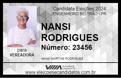 Candidato NANSI RODRIGUES 2024 - ENGENHEIRO BELTRÃO - Eleições