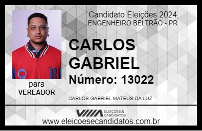 Candidato CARLOS GABRIEL 2024 - ENGENHEIRO BELTRÃO - Eleições