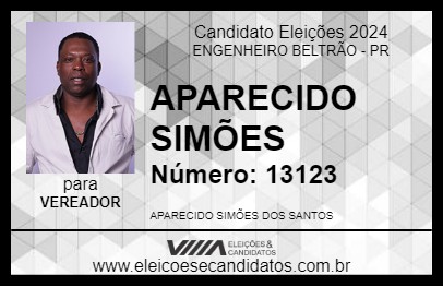 Candidato APARECIDO SIMÕES 2024 - ENGENHEIRO BELTRÃO - Eleições