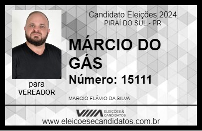 Candidato MÁRCIO DO GÁS 2024 - PIRAÍ DO SUL - Eleições