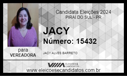 Candidato JACY 2024 - PIRAÍ DO SUL - Eleições