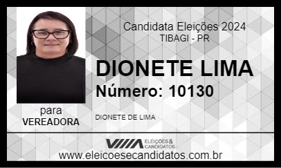 Candidato DIONETE LIMA 2024 - TIBAGI - Eleições