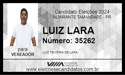 Candidato LUIZ LARA 2024 - ALMIRANTE TAMANDARÉ - Eleições