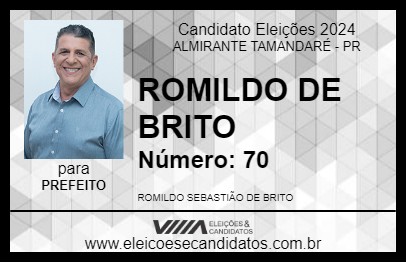 Candidato ROMILDO DE BRITO 2024 - ALMIRANTE TAMANDARÉ - Eleições