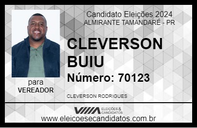 Candidato CLEVERSON BUIU 2024 - ALMIRANTE TAMANDARÉ - Eleições