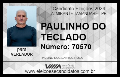 Candidato PAULINHO DO TECLADO 2024 - ALMIRANTE TAMANDARÉ - Eleições