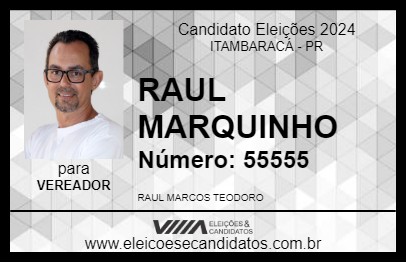 Candidato RAUL MARQUINHO 2024 - ITAMBARACÁ - Eleições