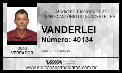 Candidato VANDERLEI 2024 - SANTO ANTÔNIO DO SUDOESTE - Eleições