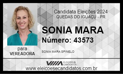 Candidato SONIA MARA 2024 - QUEDAS DO IGUAÇU - Eleições