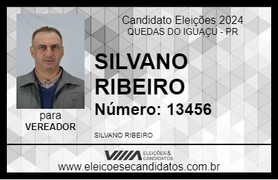 Candidato SILVANO RIBEIRO 2024 - QUEDAS DO IGUAÇU - Eleições