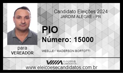 Candidato PIO 2024 - JARDIM ALEGRE - Eleições