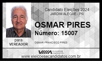 Candidato OSMAR PIRES 2024 - JARDIM ALEGRE - Eleições