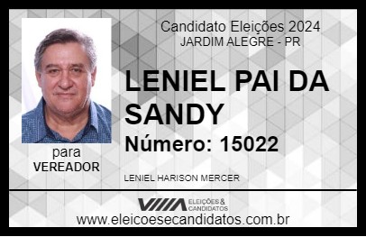 Candidato LENIEL PAI DA SANDY 2024 - JARDIM ALEGRE - Eleições