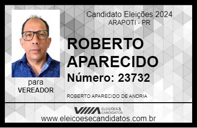 Candidato ROBERTO APARECIDO 2024 - ARAPOTI - Eleições