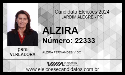 Candidato ALZIRA 2024 - JARDIM ALEGRE - Eleições