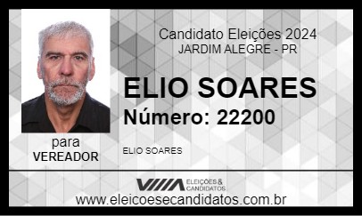 Candidato ELIO SOARES 2024 - JARDIM ALEGRE - Eleições