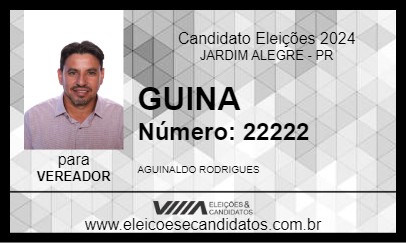 Candidato GUINA 2024 - JARDIM ALEGRE - Eleições