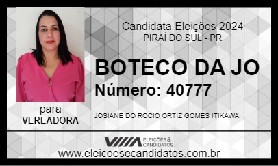 Candidato JÔ GOMES 2024 - PIRAÍ DO SUL - Eleições