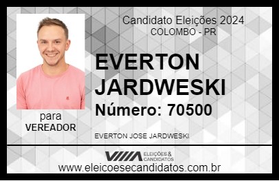 Candidato EVERTON JARDWESKI 2024 - COLOMBO - Eleições