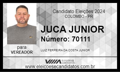 Candidato JUCA JUNIOR 2024 - COLOMBO - Eleições