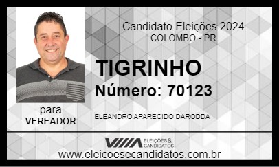 Candidato TIGRINHO 2024 - COLOMBO - Eleições