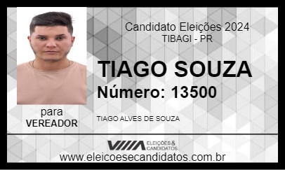 Candidato TIAGO SOUZA 2024 - TIBAGI - Eleições