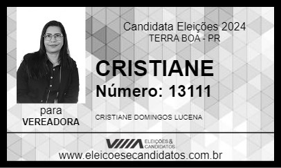 Candidato CRISTIANE 2024 - TERRA BOA - Eleições