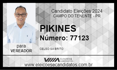 Candidato PIKINES 2024 - CAMPO DO TENENTE - Eleições