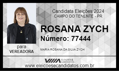 Candidato ROSANA ZYCH 2024 - CAMPO DO TENENTE - Eleições