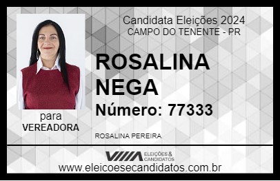 Candidato ROSALINA NEGA 2024 - CAMPO DO TENENTE - Eleições