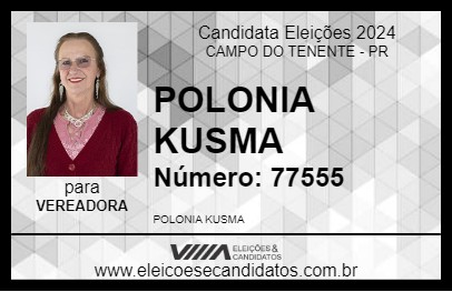 Candidato POLONIA KUSMA 2024 - CAMPO DO TENENTE - Eleições