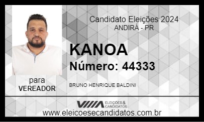 Candidato KANOA 2024 - ANDIRÁ - Eleições