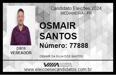 Candidato OSMAIR SANTOS 2024 - MEDIANEIRA - Eleições