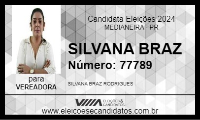 Candidato SILVANA BRAZ 2024 - MEDIANEIRA - Eleições