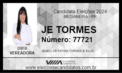 Candidato JE TORMES 2024 - MEDIANEIRA - Eleições