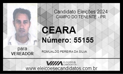 Candidato CEARA 2024 - CAMPO DO TENENTE - Eleições