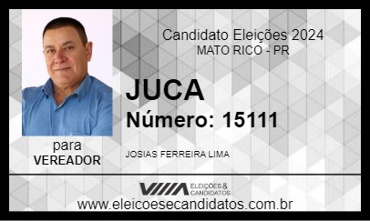 Candidato JUCA 2024 - MATO RICO - Eleições