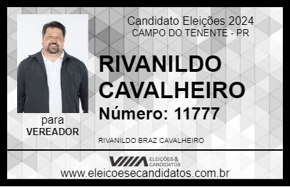 Candidato RIVANILDO CAVALHEIRO 2024 - CAMPO DO TENENTE - Eleições