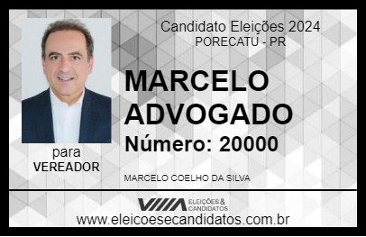 Candidato MARCELO ADVOGADO 2024 - PORECATU - Eleições