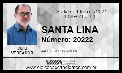 Candidato SANTA LINA 2024 - PORECATU - Eleições